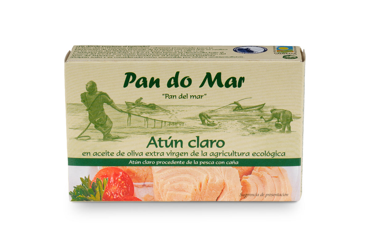 Atún claro en aceite de oliva ecológico en Lata Pan do Mar 120g