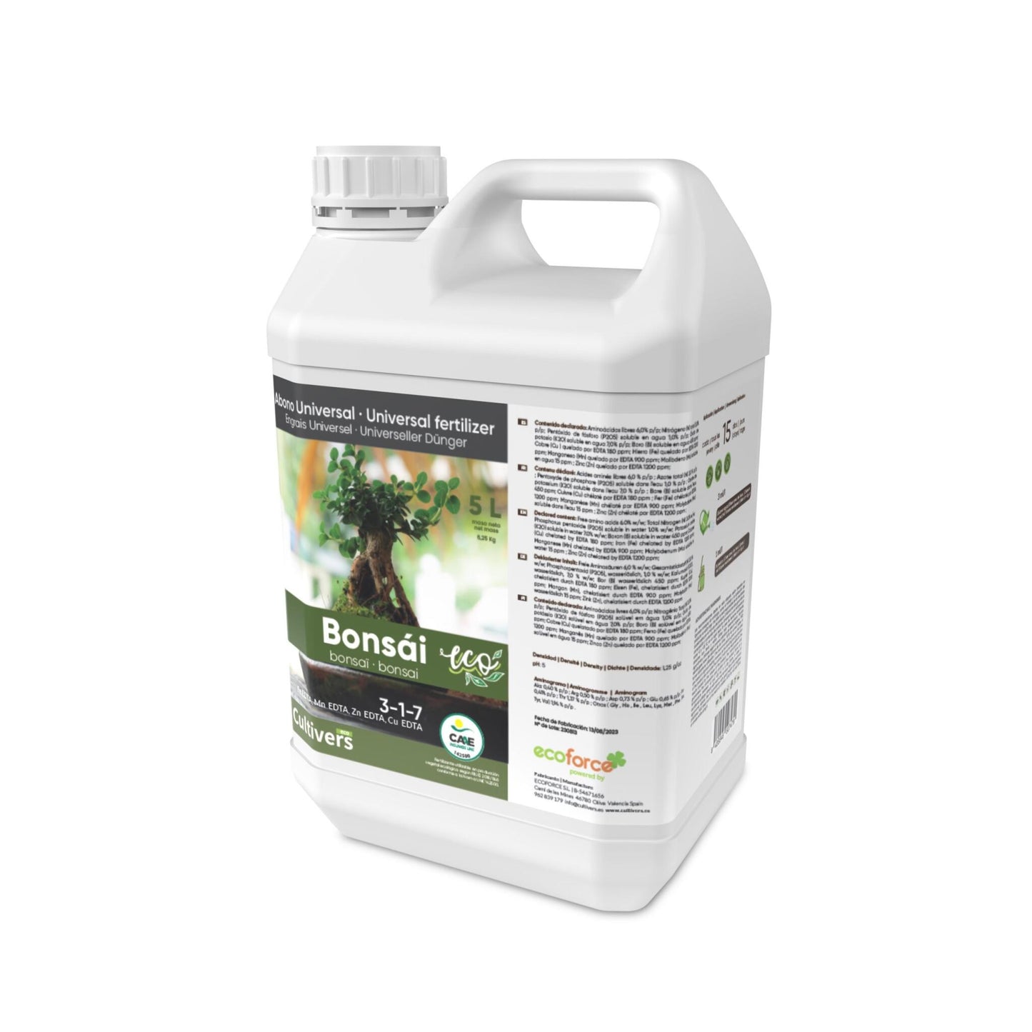 Abono Bonsái Líquido Ecológico Cultivers 5 L_2