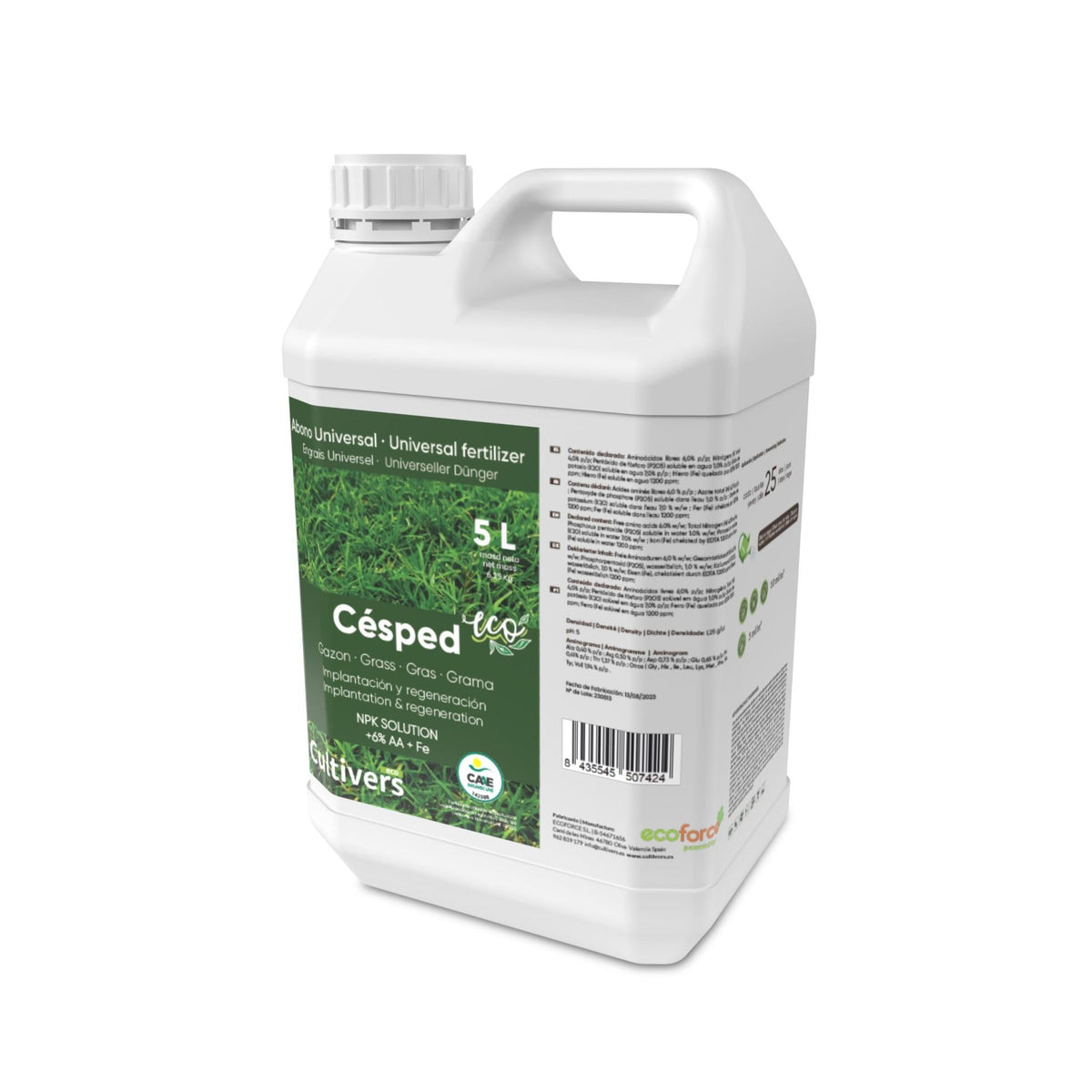 Abono Césped Líquido Ecológico Cultivers 10 L_2