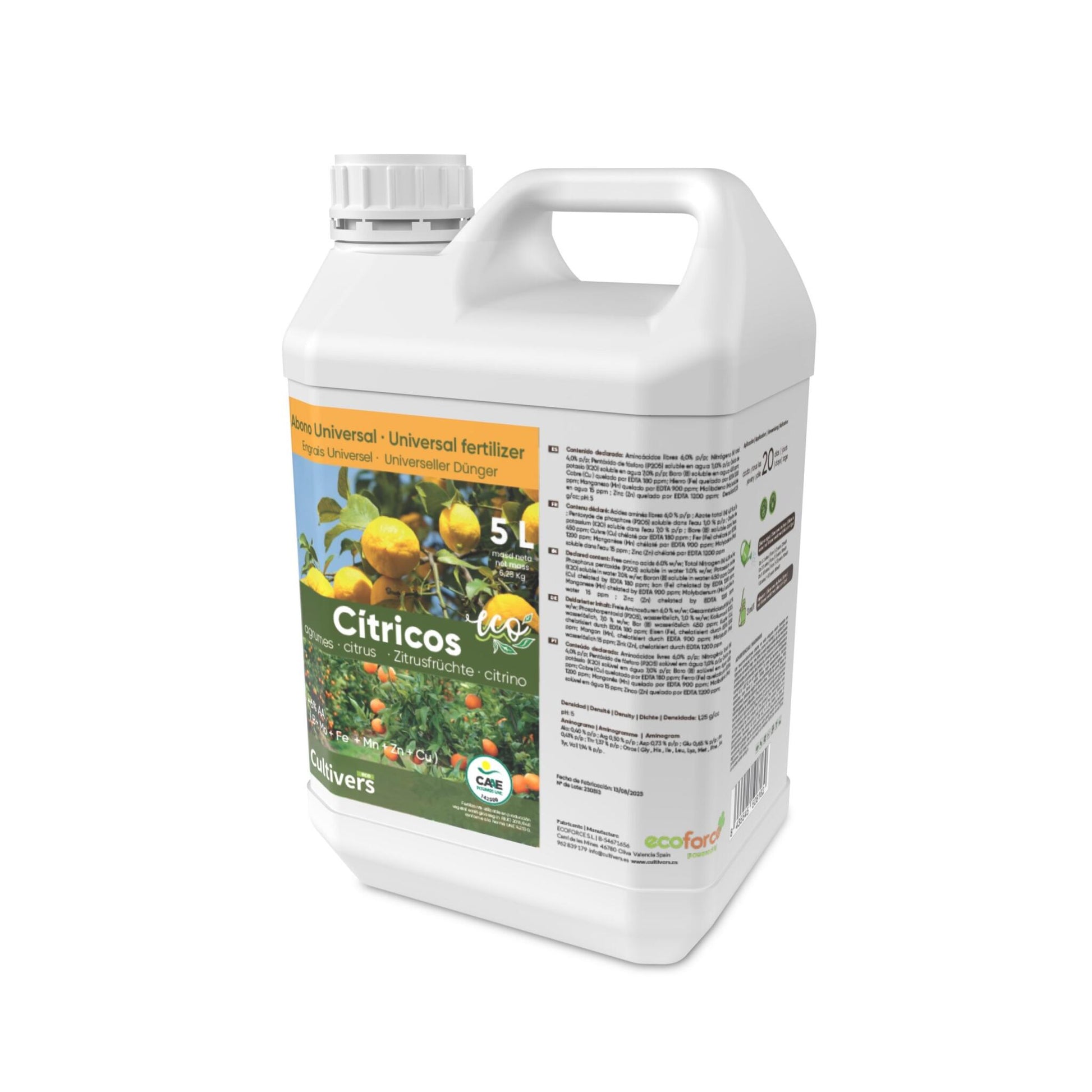 Abono Cítricos Líquido Ecológico Cultivers 5 L_2