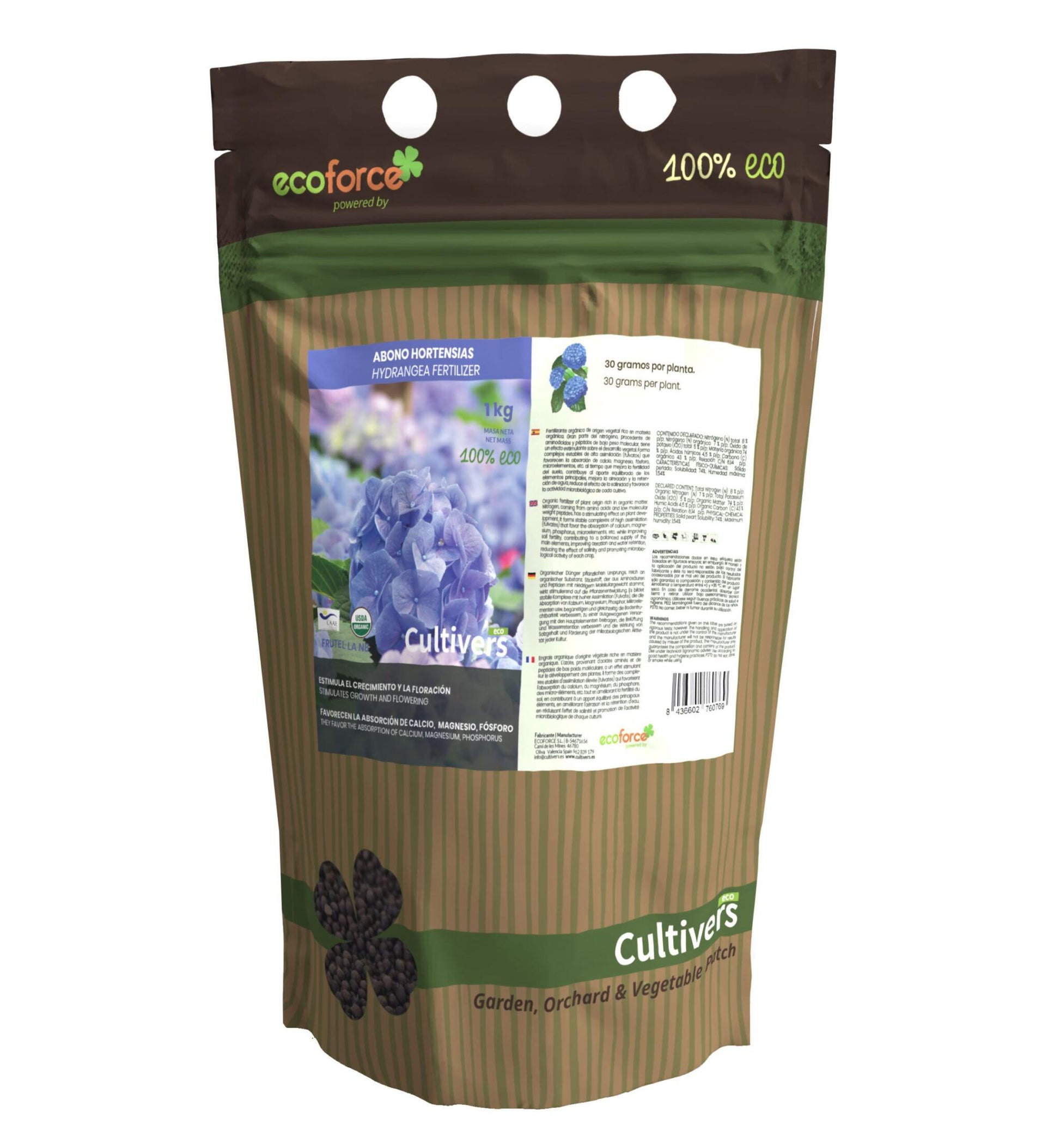 Abono Hortensias Ecológico Cultivers 20 Kg_0