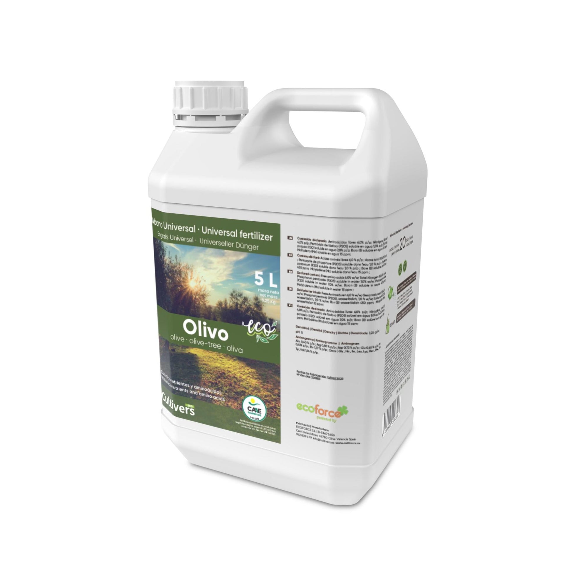 Abono Olivo Líquido Ecológico Cultivers 5 L_1
