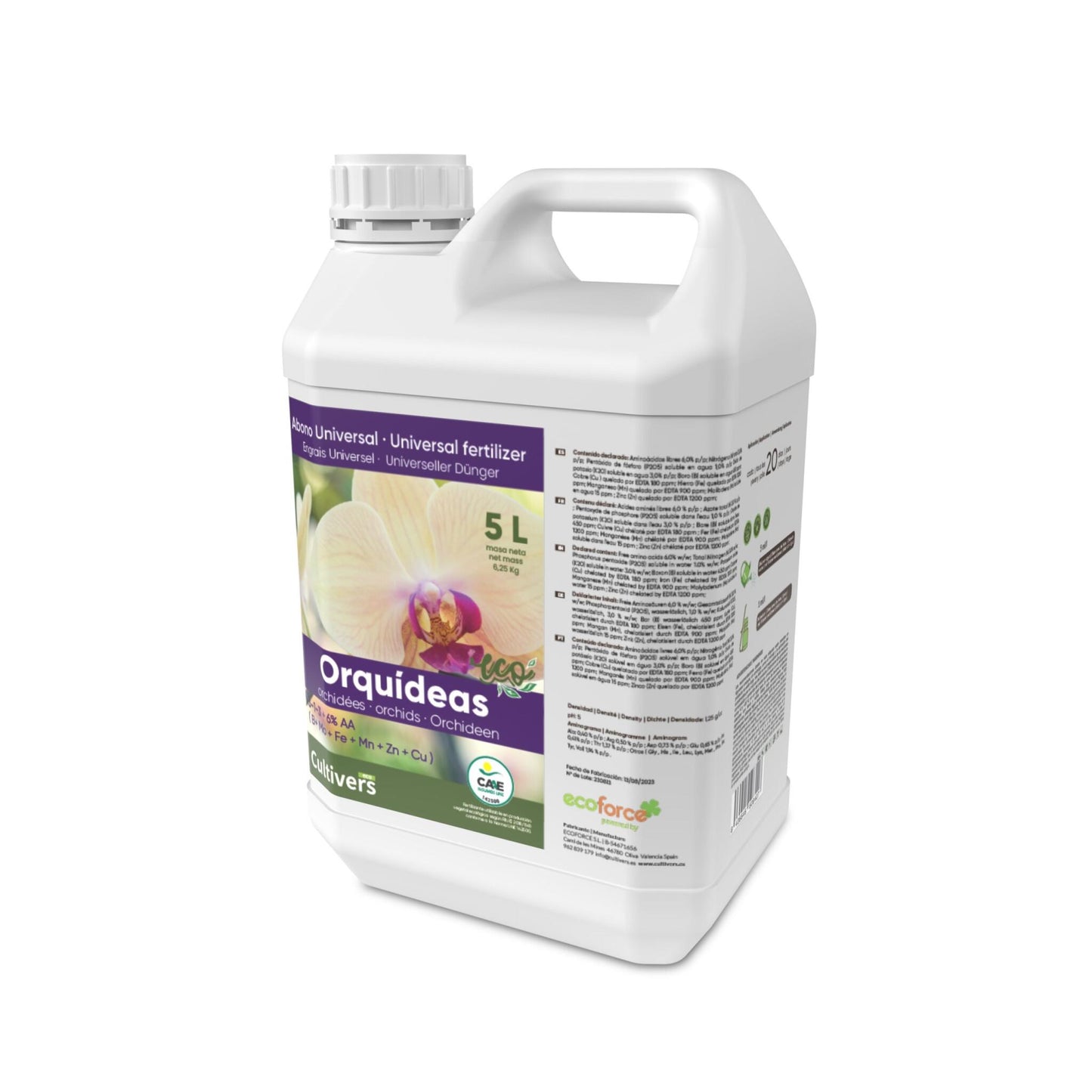Abono Orquídeas Líquido Ecológico Cultivers 250 Ml_2