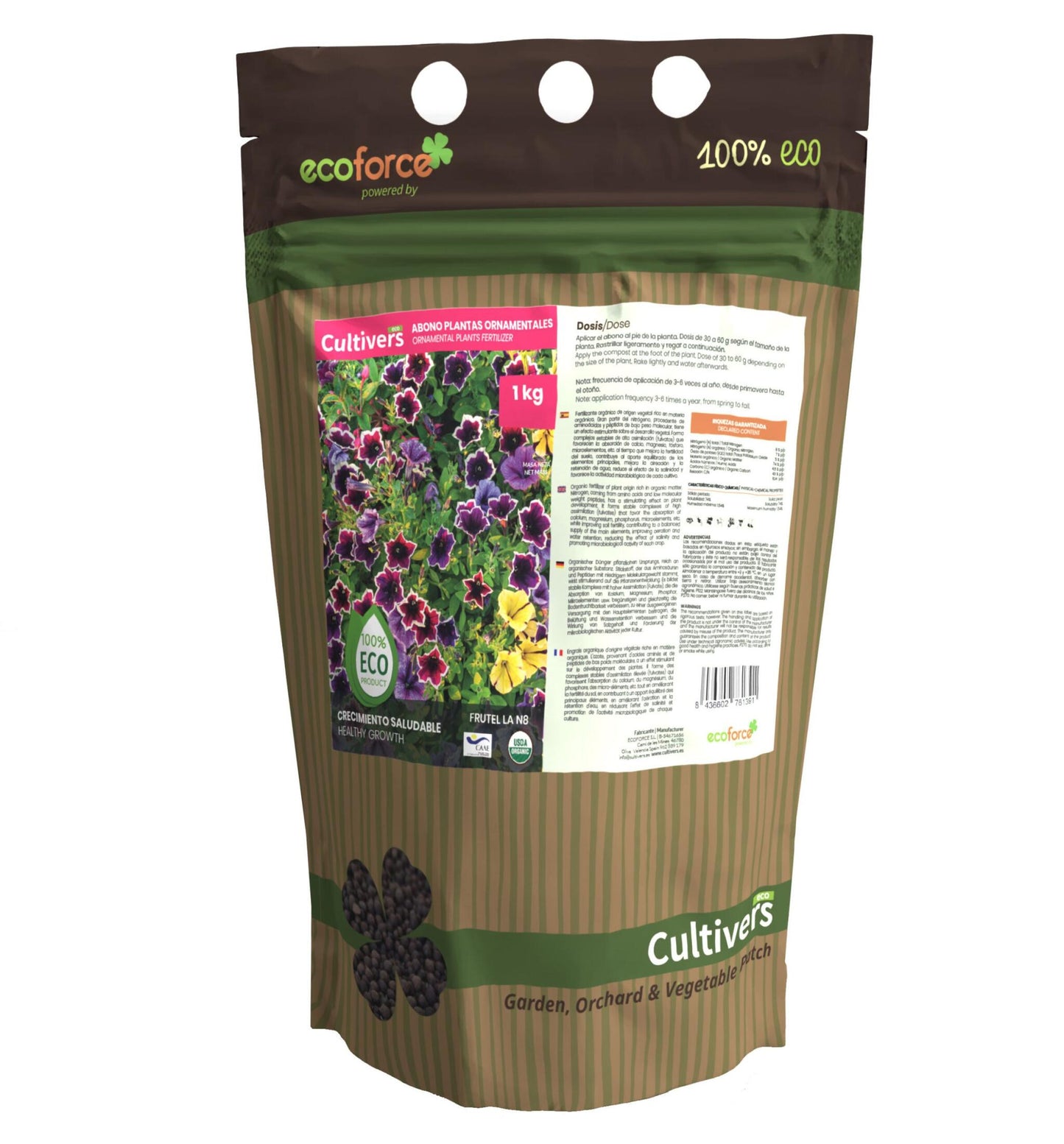 Abono Plantas Ornamentales Ecológico Cultivers 20 Kg_0