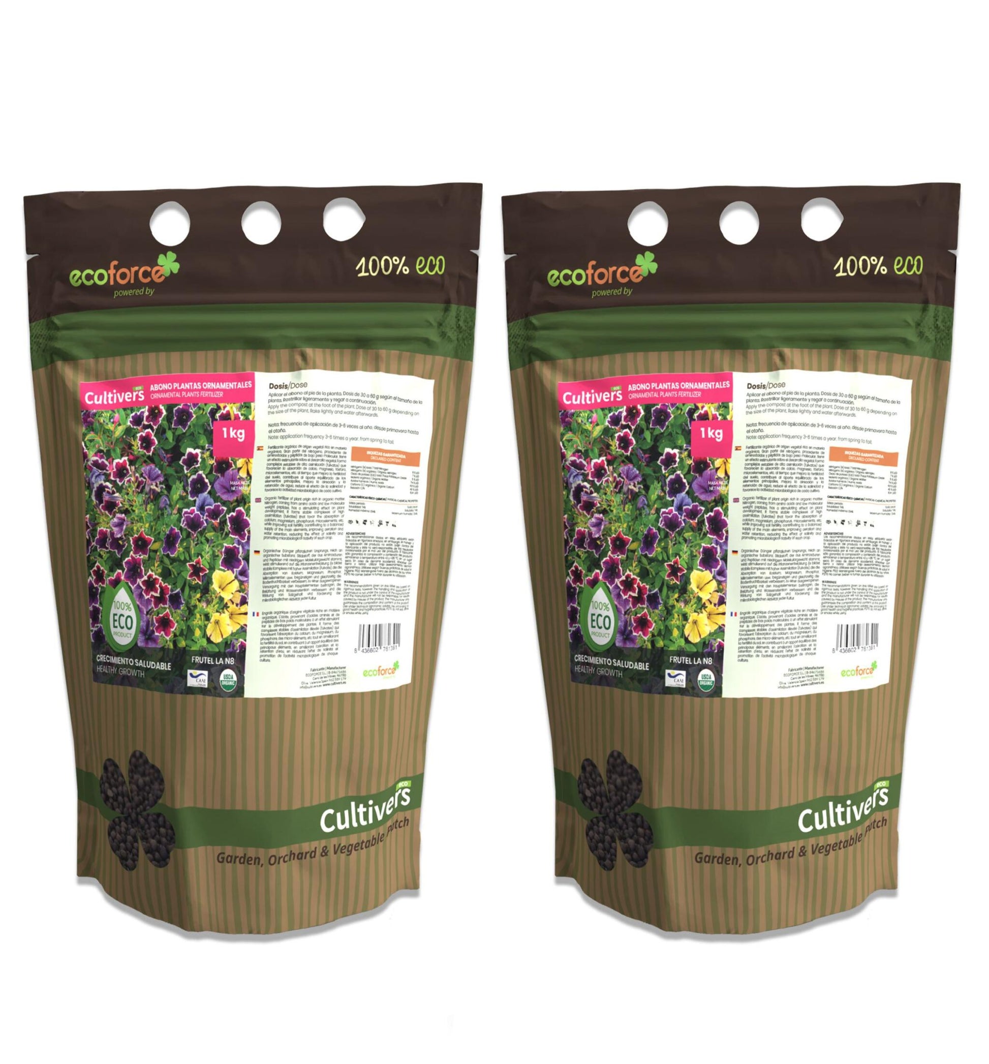 Abono Plantas Ornamentales Ecológico Cultivers 2x5kg_1