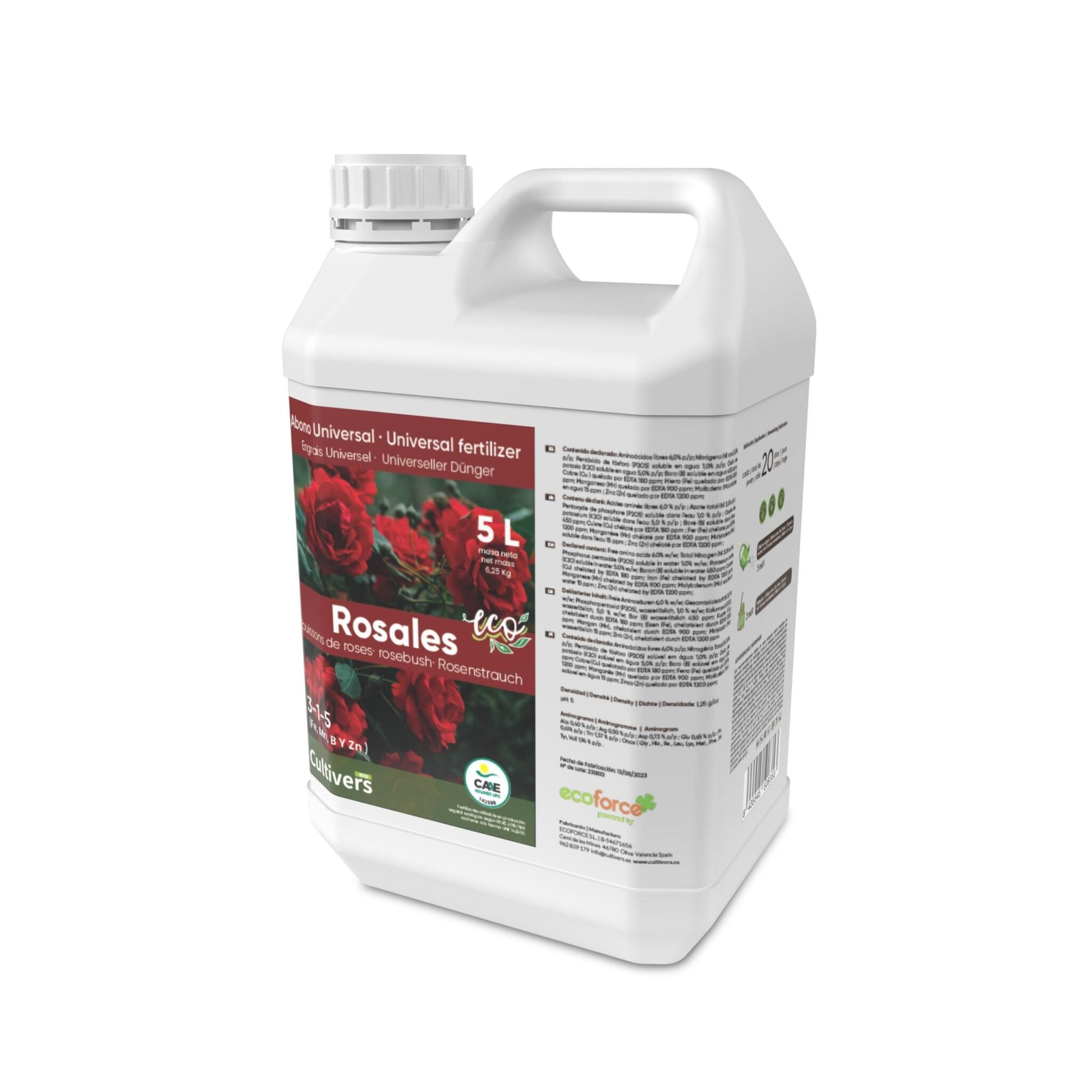 Abono Rosales Líquido Ecológico Cultivers 5 L_2