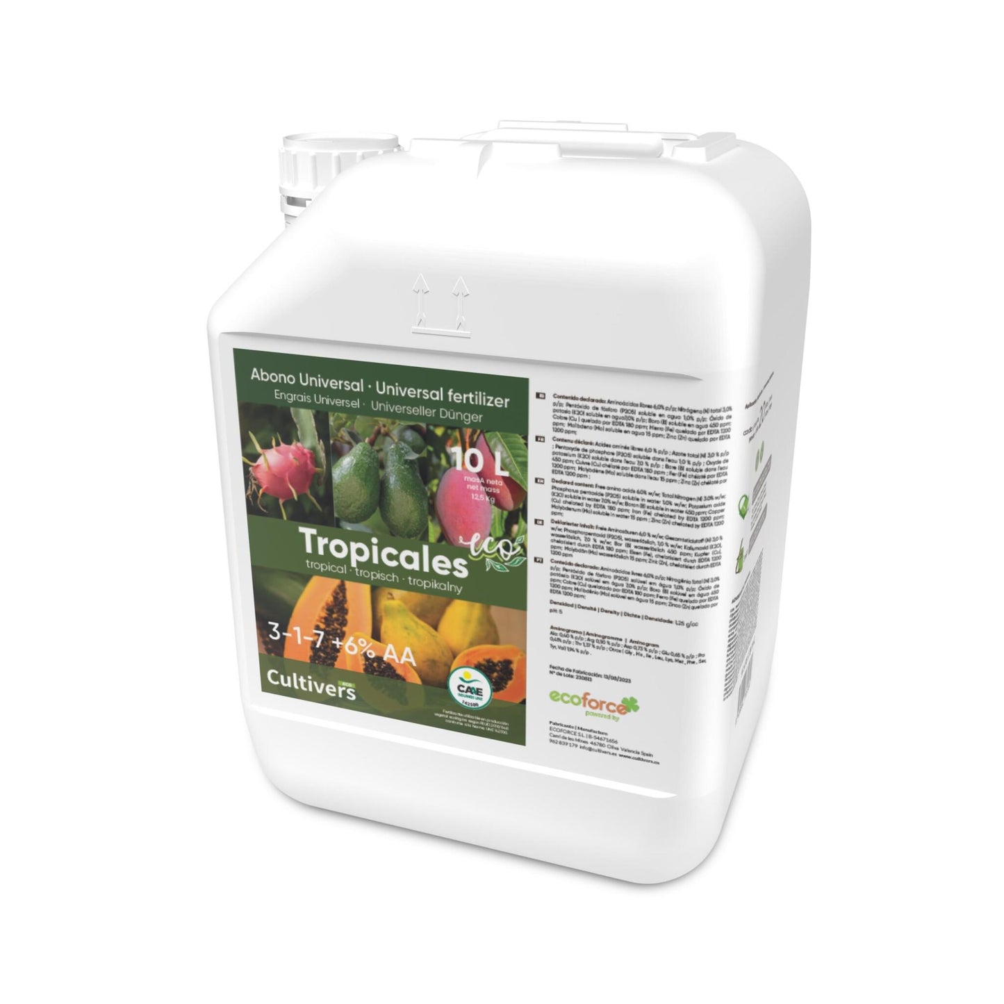 Abono Tropicales Líquido Ecológico Cultivers 10 L_2