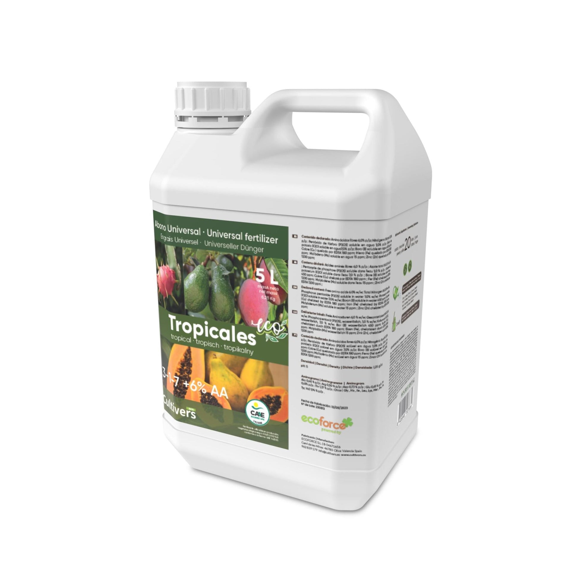 Abono Tropicales Líquido Ecológico Cultivers 250 Ml_1