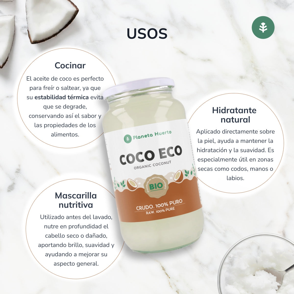 Planeta Huerto ECO Óleo de Coco 860 ml