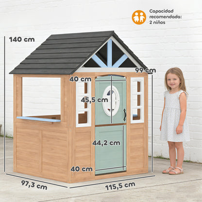 Aiyaplay Casita Infantil De Madera Con Puerta Para Mascotas Cocina De Juguete_2