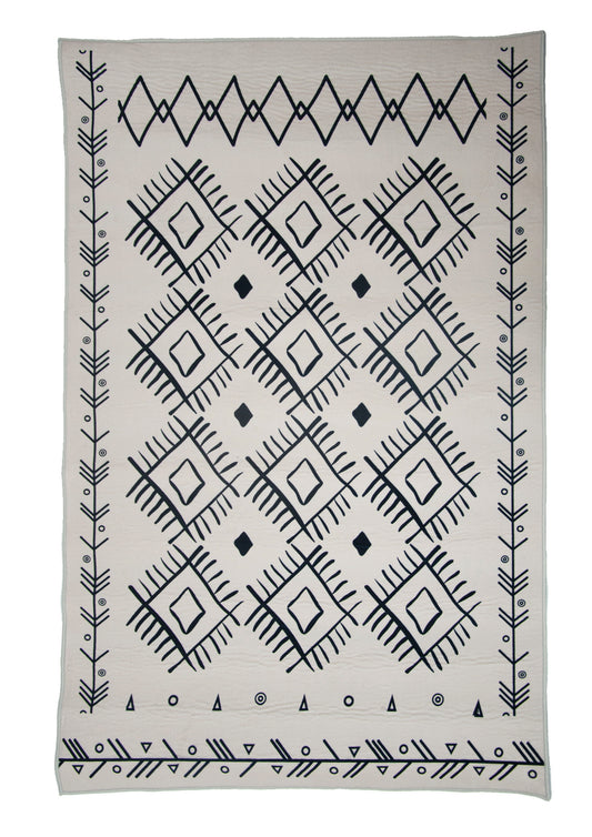 Alfombra De Salón, Alfombra De Dormitorio De Terciopelo Con Motivos Étnicos Y Aztecas 80x120cm- Decoración- Mobiliario De Hogar_0