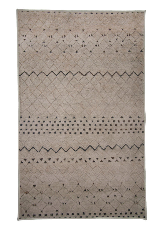 Alfombra De Salón, Alfombra De Dormitorio De Terciopelo De Pelo Suave Con Motivos Étnicos Negro Y Beige 80x120cm- Decoración- Mobiliario Del Hogar_0