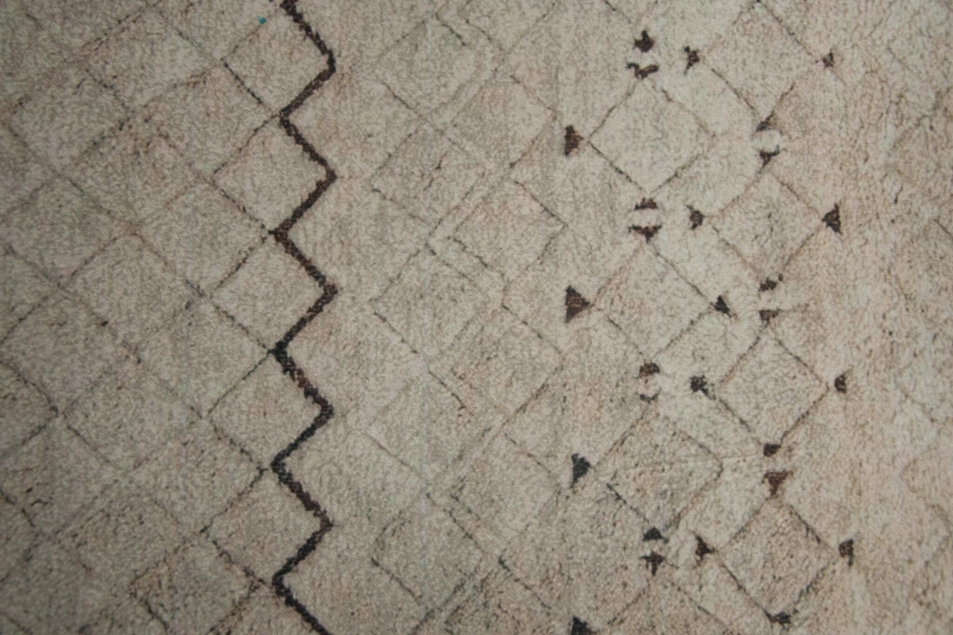 Alfombra De Salón, Alfombra De Dormitorio De Terciopelo De Pelo Suave Con Motivos Étnicos Negro Y Beige 80x120cm- Decoración- Mobiliario Del Hogar_1