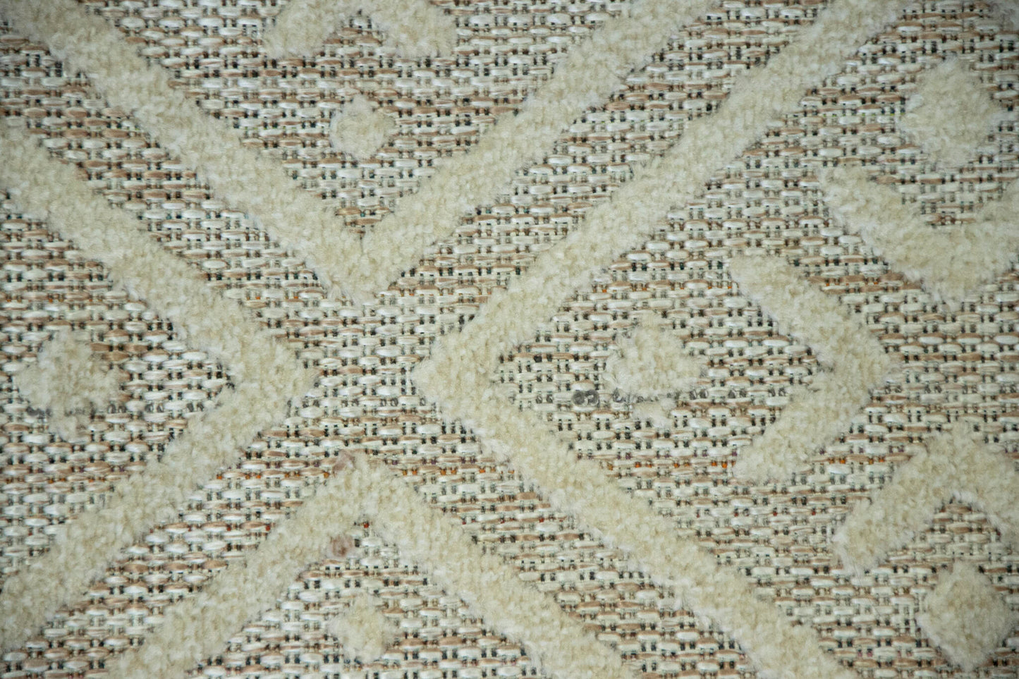 Alfombra De Salón, Alfombra De Habitación Pelo De Yute Motivos Étnicos Blanco Y Beige Escandinavo 150x200cm- Decoración- Mobiliario Doméstico_1
