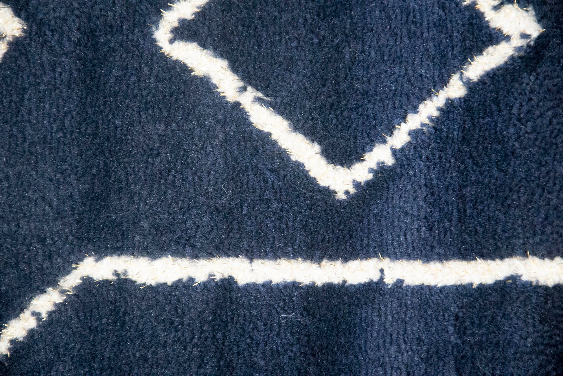 Alfombra De Salón Azul Marino Motivos Geométricos Pelo Suave 150x200cm- Decoración- Mobiliario Del Hogar_1