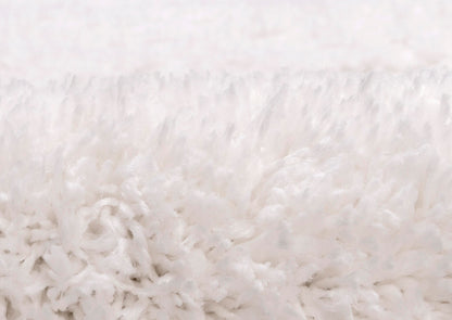 Alfombra De Salón Blanca Pelo Largo 100x150cm- Decoración- Mobiliario Del Hogar_1