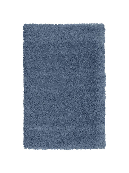 Alfombra Microfibra Salón, Baño, Dormitorio Azul Liso Pelo Suave 80x120cm- Decoración- Mobiliario Hogar_0