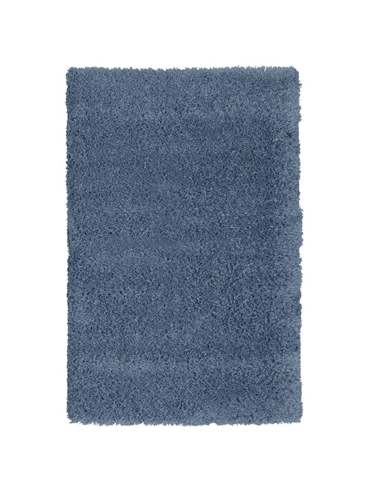 Alfombra Microfibra Salón, Baño, Dormitorio Azul Liso Pelo Suave 80x120cm- Decoración- Mobiliario Hogar_0
