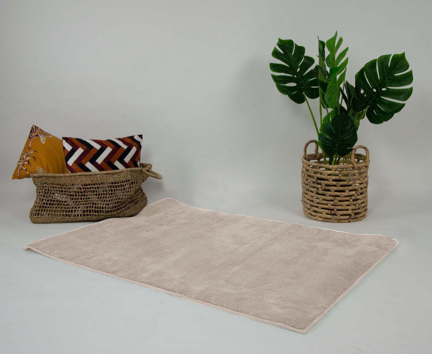 Alfombra Microfibra Salón, Baño, Dormitorio Liso Crudo Pelo Suave 80x120cm- Decoración- Mobiliario Hogar_2
