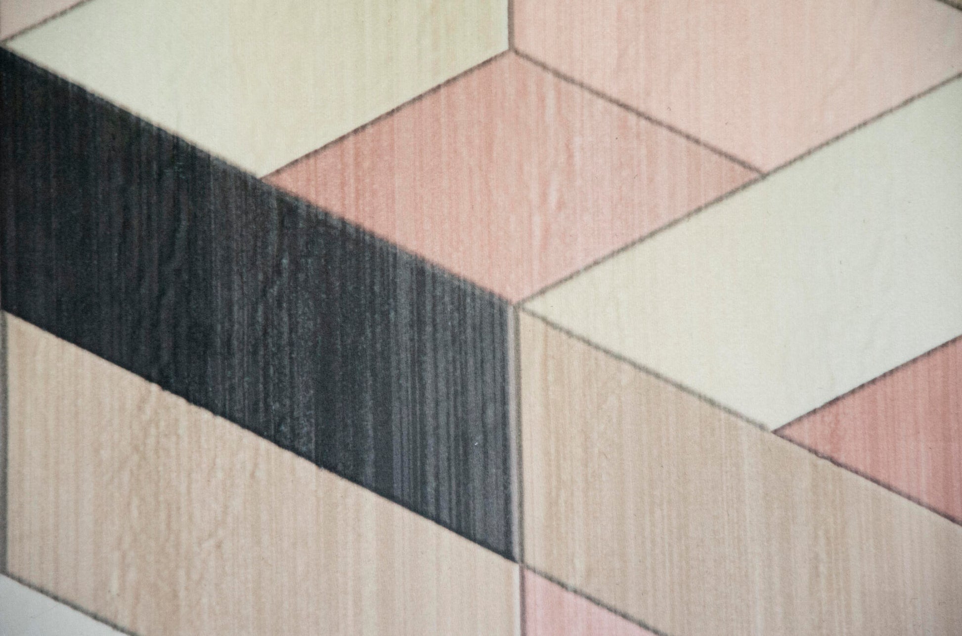 Alfombra Salón, Dormitorios Terciopelo Pelo Suave Motivos Geométricos Rosa Gris Blanco Negro 80x120cm- Decoración- Mobiliario Hogar_1