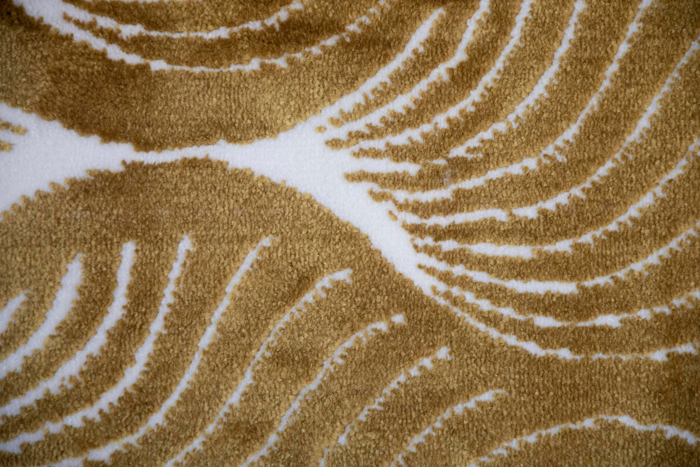 Alfombra Salón Pelo Suave Motivos Geométricos Oro Amarillo Ocre Blanco 100x150cm- Decoración- Mobiliario Doméstico_1