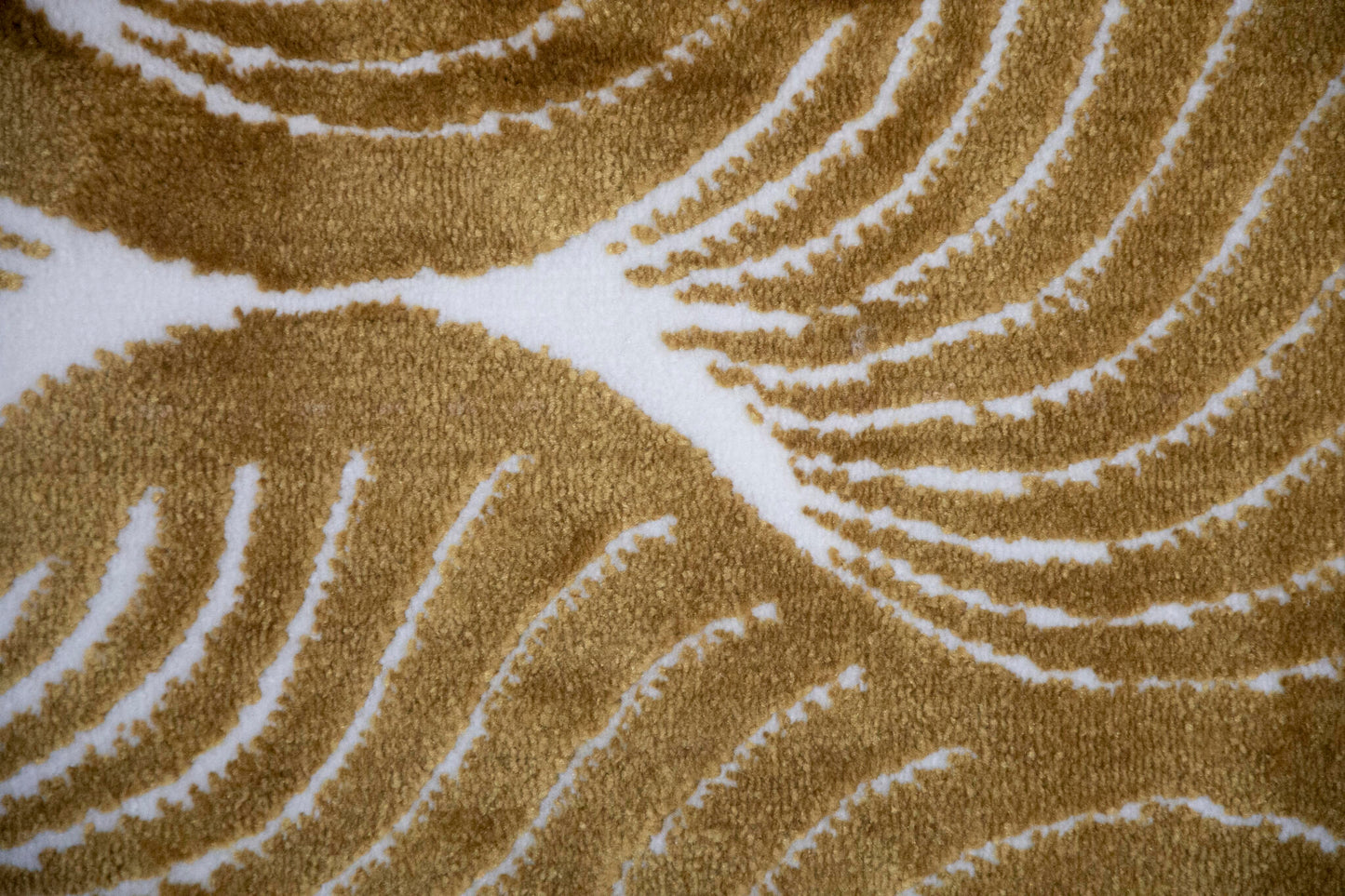 Alfombra Salón Pelo Suave Motivos Geométricos Oro Amarillo Ocre Blanco 150x200cm- Decoración- Mobiliario Doméstico_1