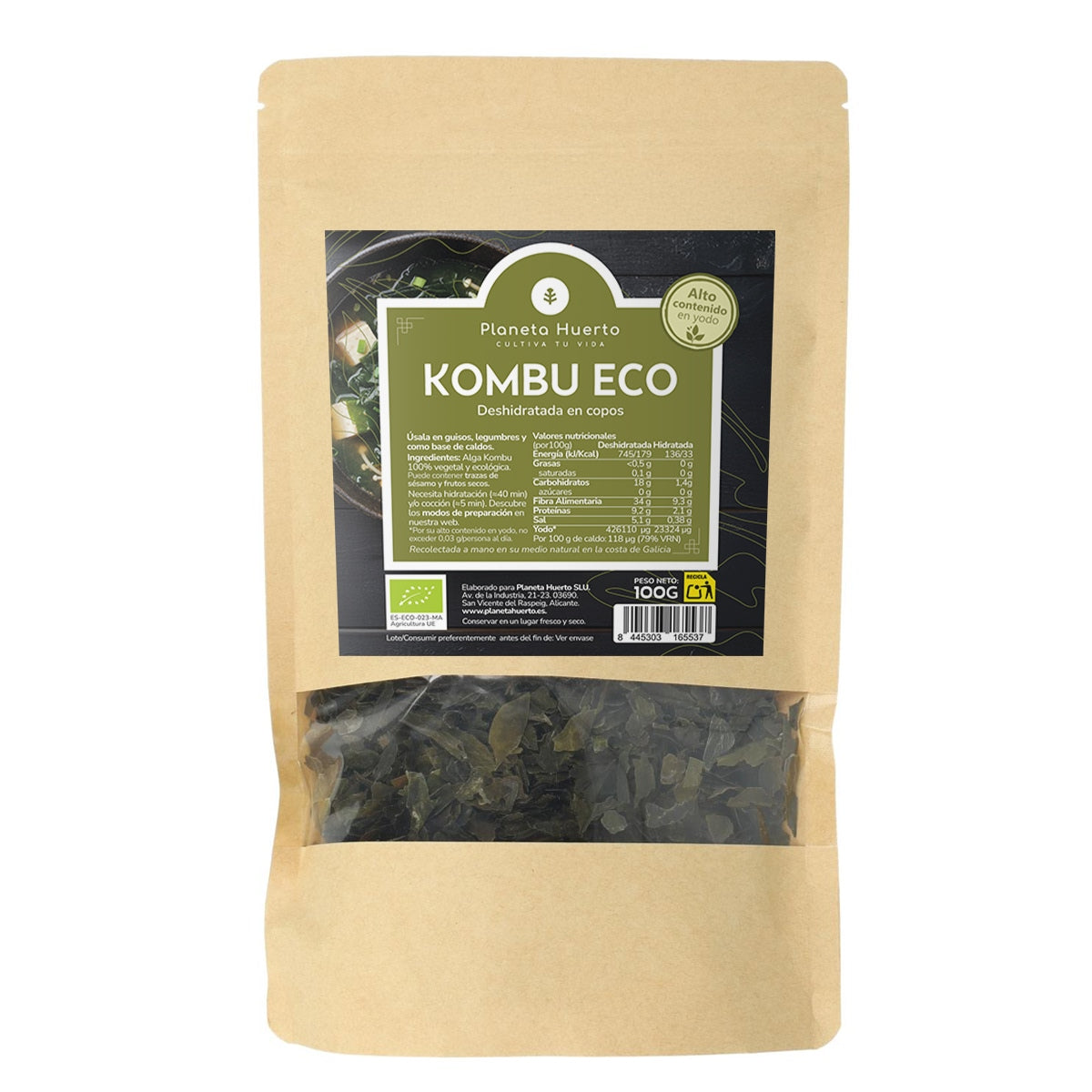 Flocos de algas Kombu ECO Planeta Huerto 100 g