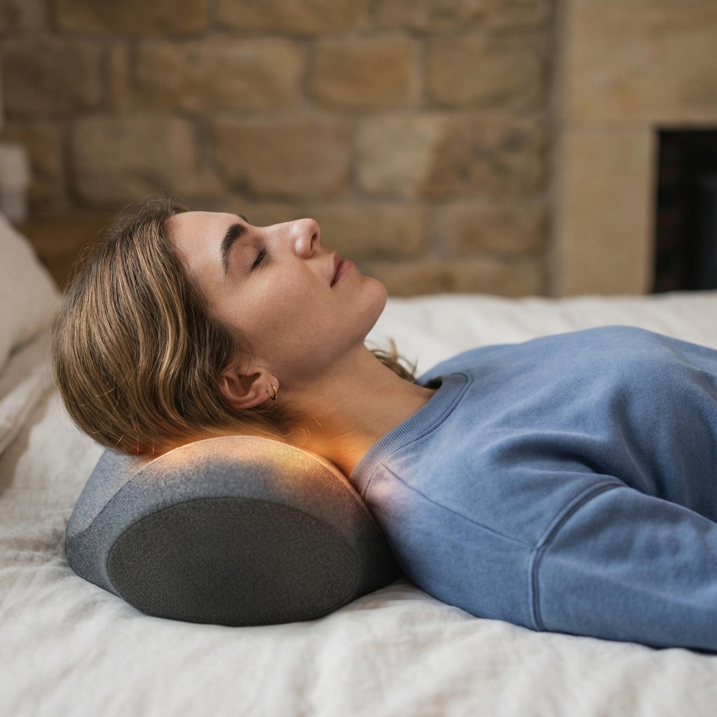 Almohada Cervical Con Calor Y Vibración – Espuma De Memoria, Masaje De Nuca Y Cervicales, Relajación, Sueño Reparador_1