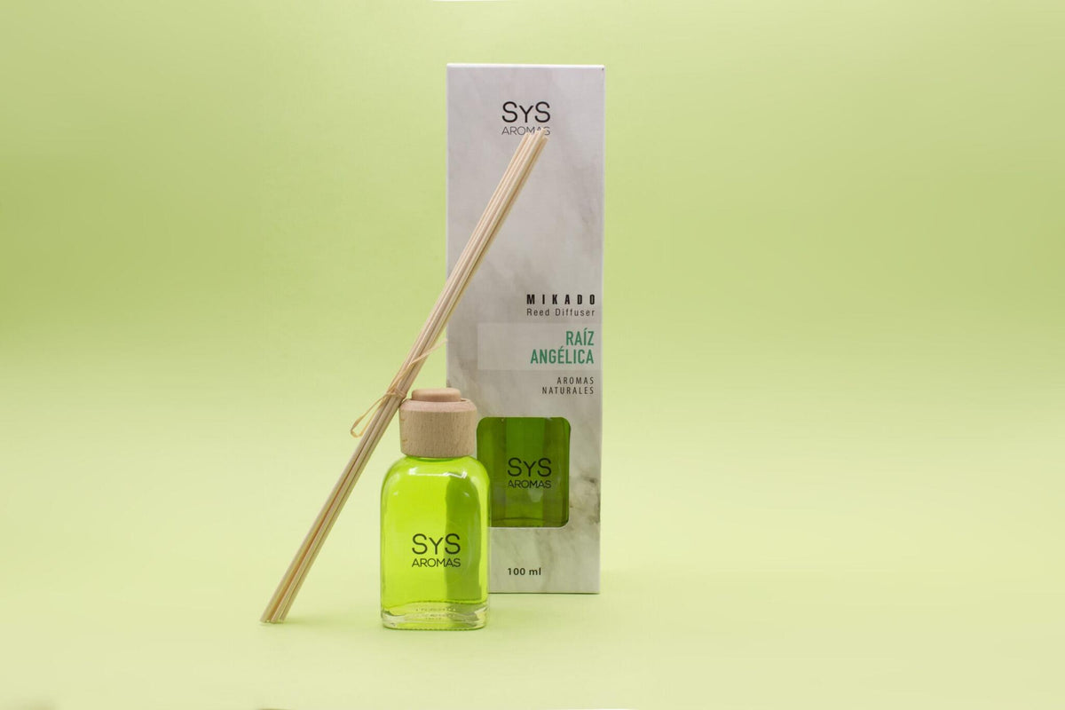 Ambientador Mikado Raíz Angélica Mármol SYS Aromas 100 ml | Aroma Herbal y Balsámico | Refrescante_2