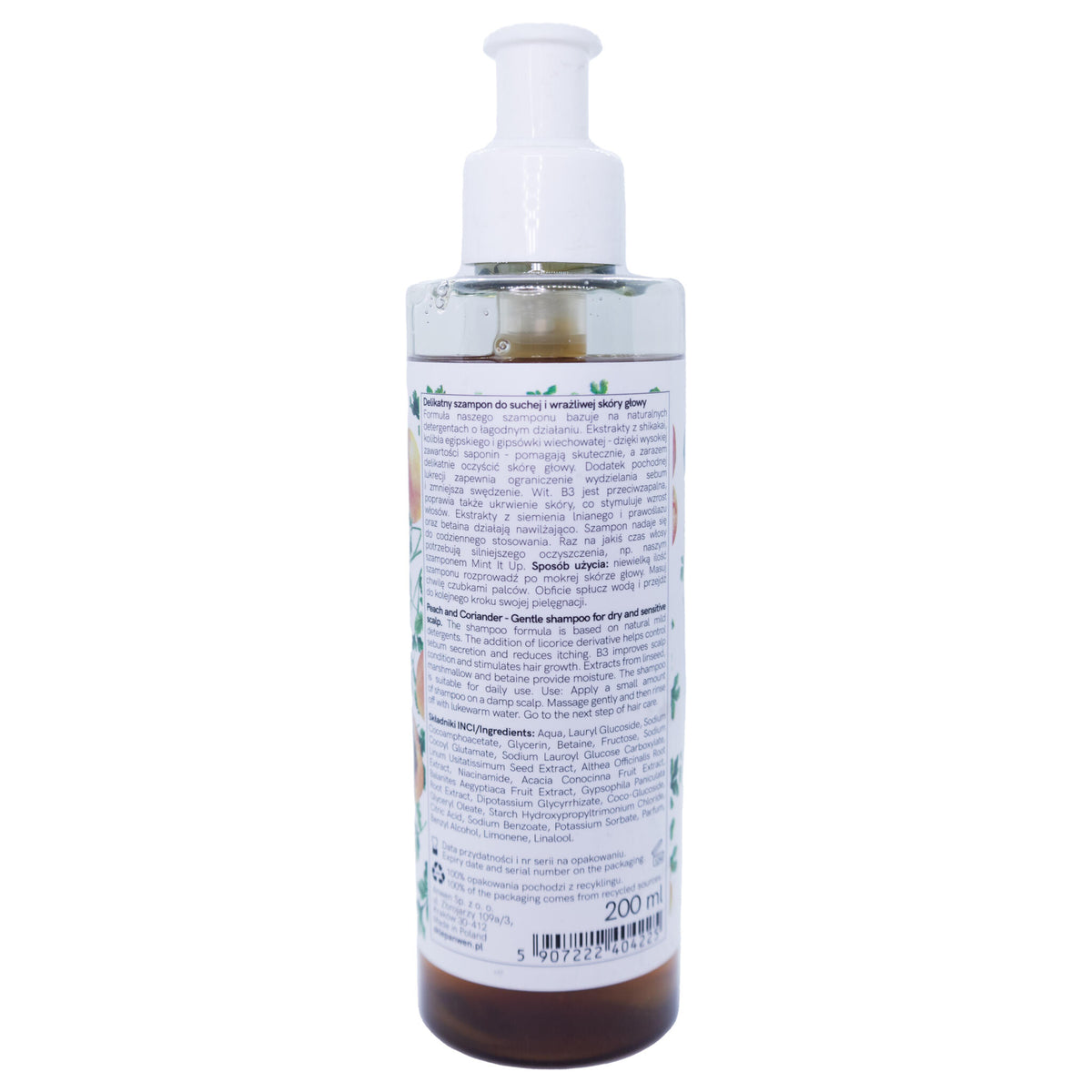 Anwen Champú Peach And Coriander Cuero Cabelludo Seco Y Sensible 200ml_4