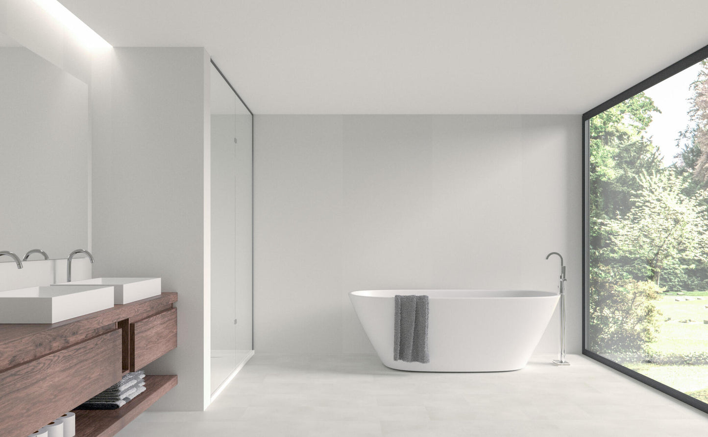 Aqua-step- All In One - Paneles De Pared A Prueba De Agua Y Panel De Sueloe  - Blanco - 6 Paneles (2,34m²)_1