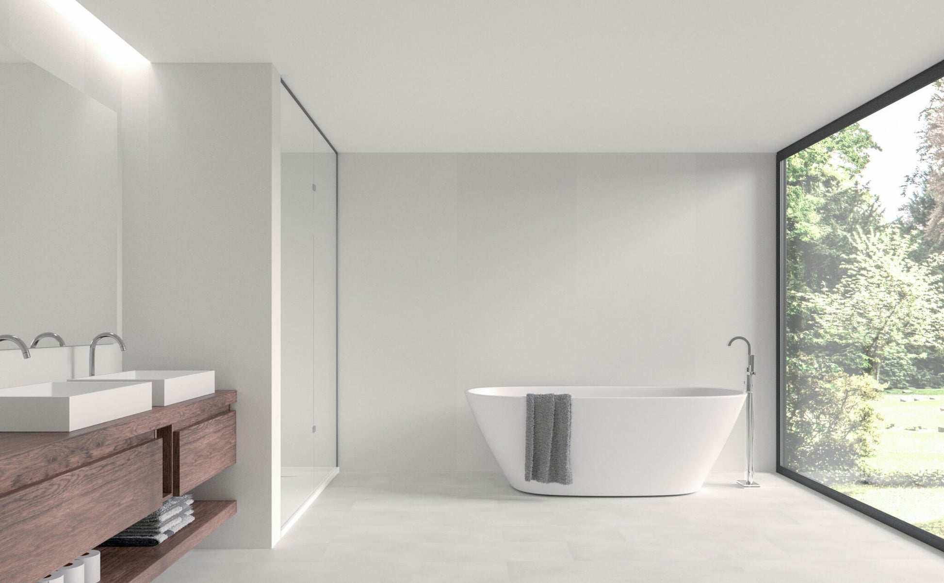 Aqua-step- All In One - Paneles De Pared A Prueba De Agua Y Panel De Sueloe  - Blanco - 6 Paneles (2,34m²)_1