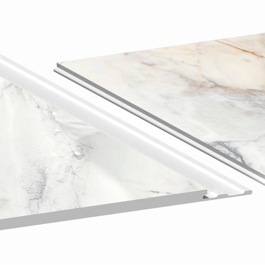 Aqua-step- All In One - Paneles De Pared A Prueba De Agua Y Panel De Sueloe  - Marmo Lumina - 6 Paneles (2,34m²)_0