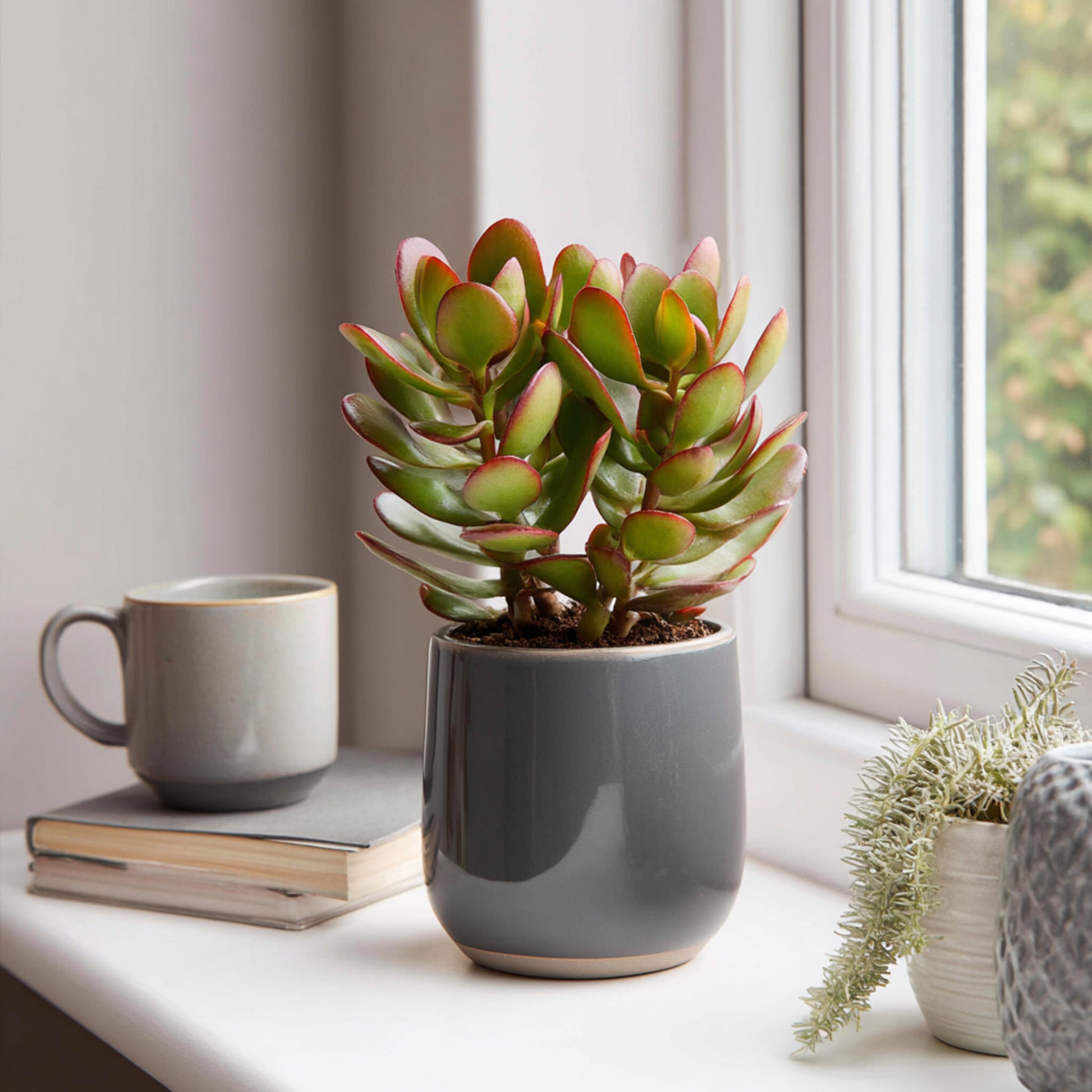 Árbol De Jade - Set 2 - Crassula Ovata 'sunset' - Altura 15-20cm - ⌀12cm_4