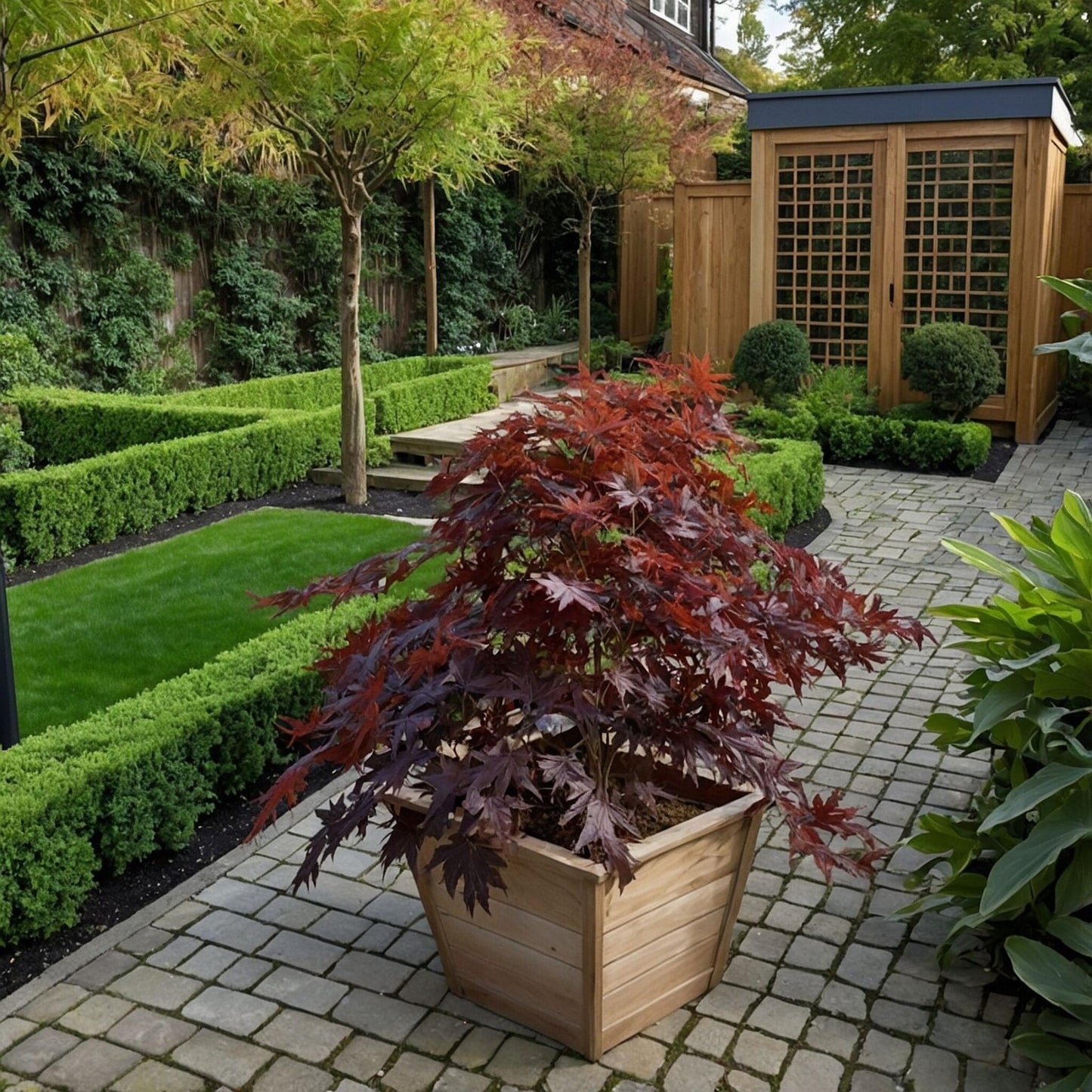 Arce Japonés - 2 Pzs - Acer Palmatum 'black Lace' - Altura 60-70cm - ⌀19cm_1