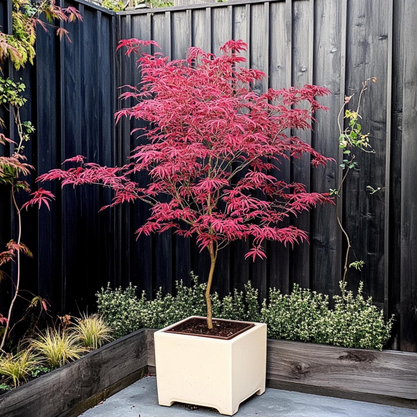 Arce Japonés - 2 Pzs - Acer 'garnet' Acer 'emerald Lace' - A60-70cm - ⌀19cm_4