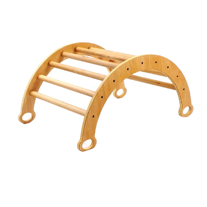 Arco De Aprendizaje Y Balancín Pikler De Madera + Rampa Presas. Med: 80 X 50 X 45 Cm. Arekrp0008. Woodgo._1