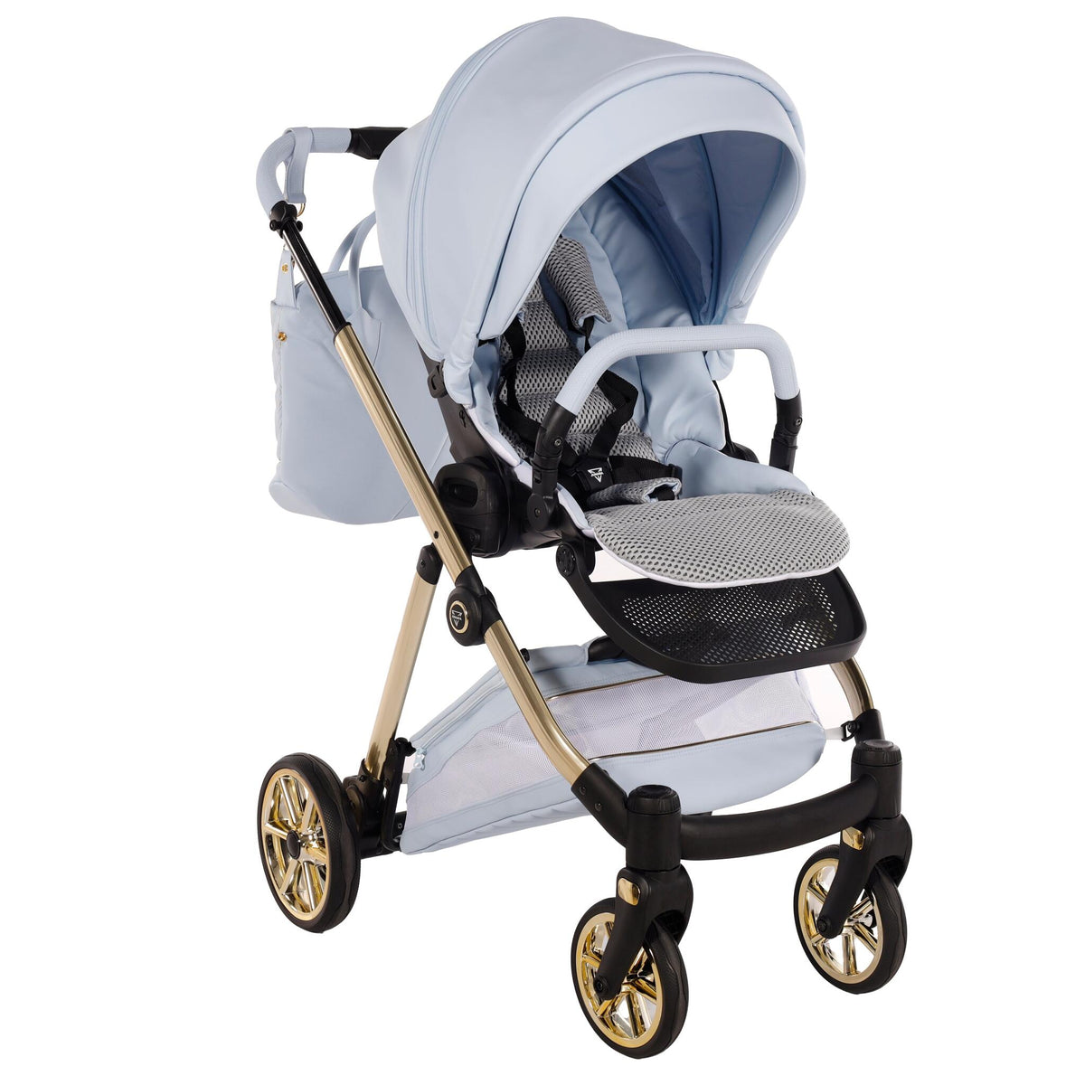 Art Deco Cochecito De Bebé Duo Azul_4