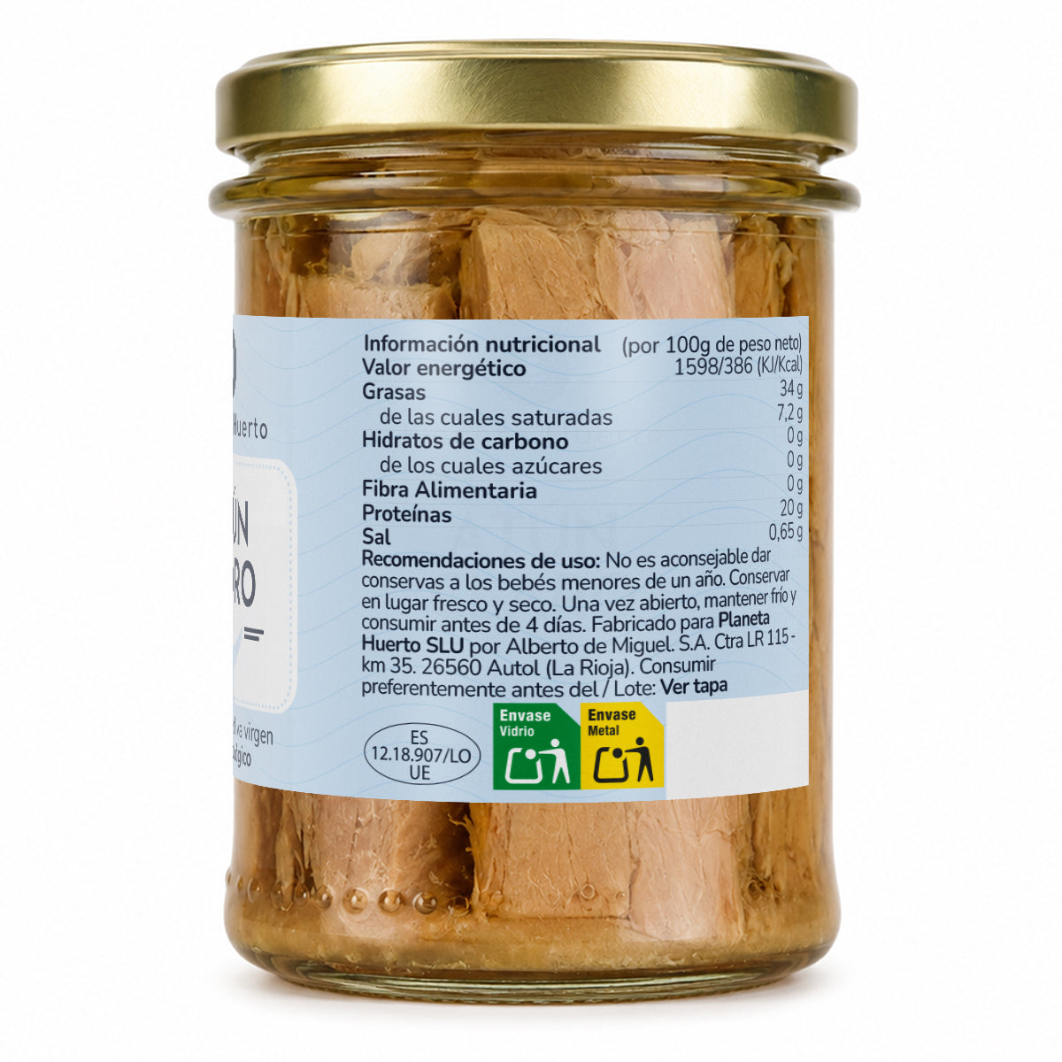 Atún claro MSC en aceite de oliva virgen extra ECO Planeta Huerto 200 g