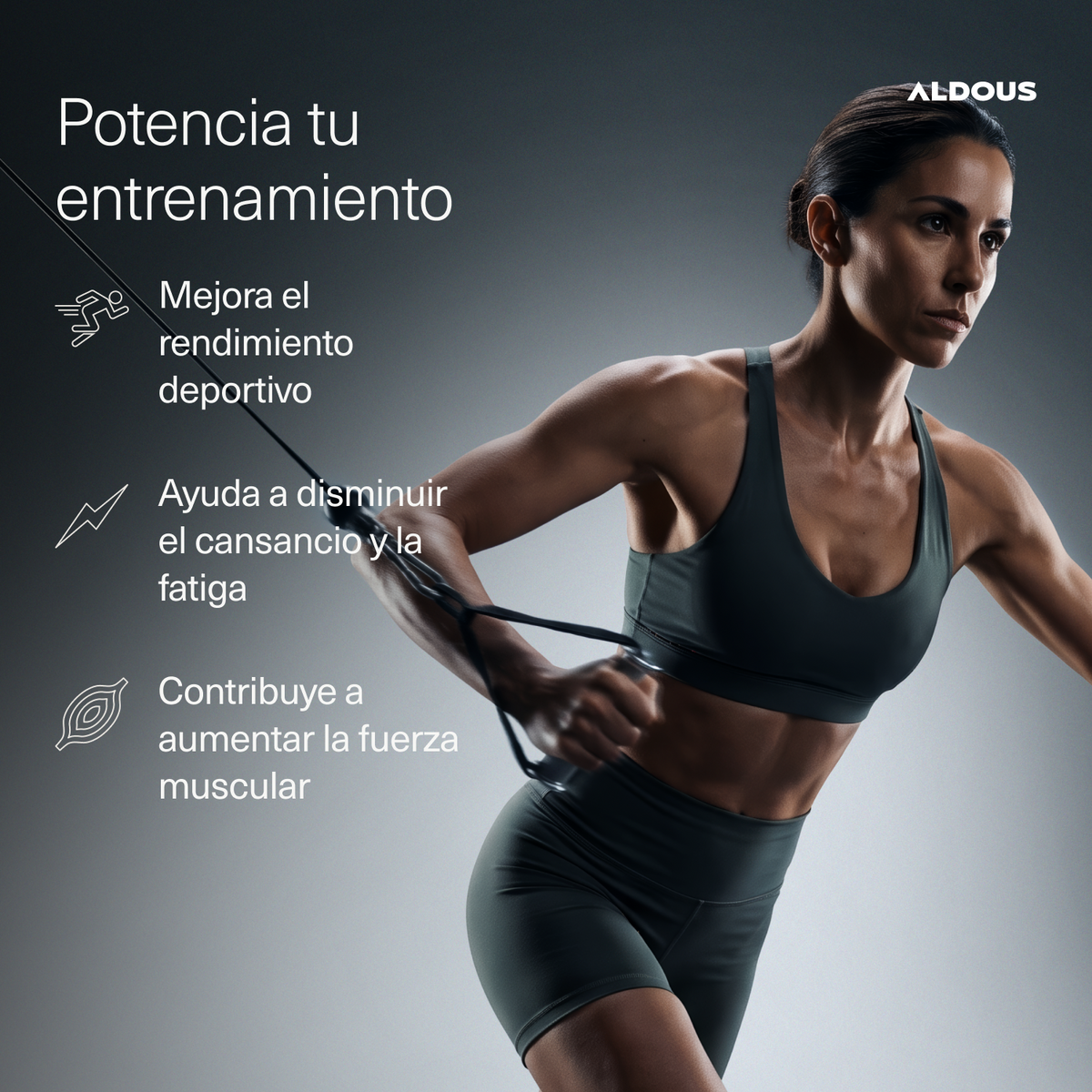 Creatina Monohidratada en Polvo 500 Mesh 250 g Aldous Bio