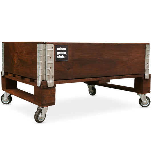 Bancal De Cultivo Mini De Madera De Pino Color Nogal Urban Green Club - 80x60x40 Cm 100 L_0