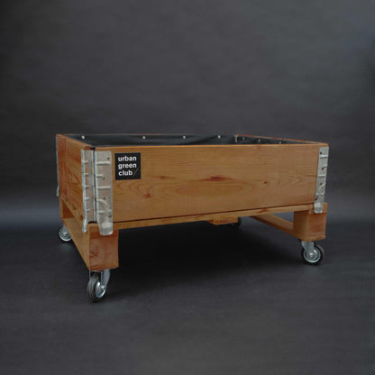Bancal De Cultivo Mini De Madera De Pino Color Nogal Urban Green Club - 80x60x40 Cm 100 L_1