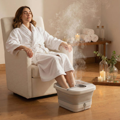 Baño De Pies Con Masaje Y Calor – Masaje Shiatsu Y Burbujas, 6 Rodillos, Relajación Y Circulación Para Pies Cansados_1
