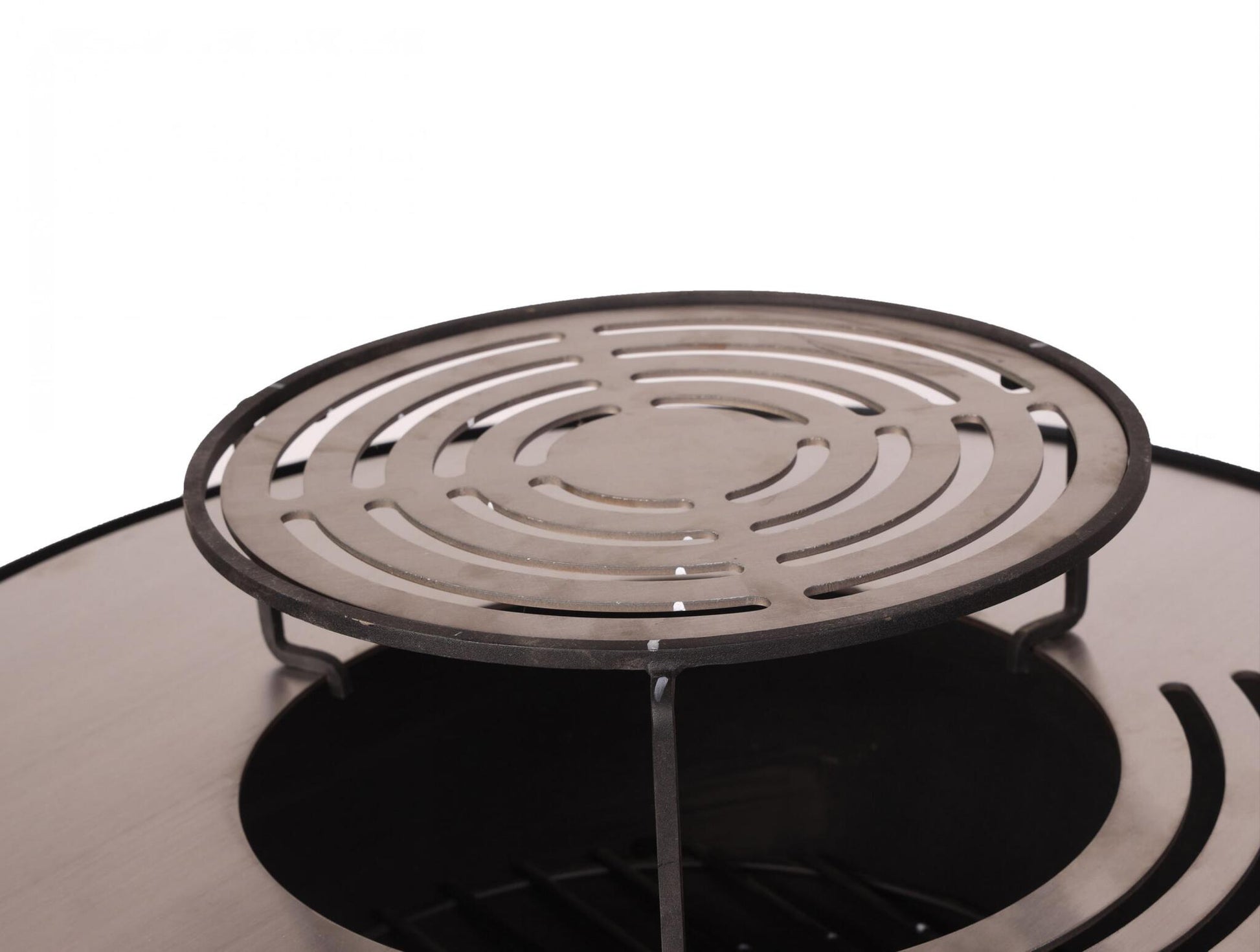 Barbacoa Redonda Con Plancha Y Grill En Acero Color Negro Efp55rb Purline_1