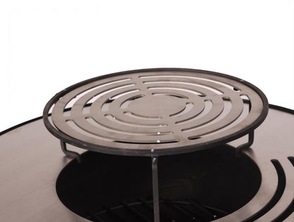 Barbacoa Redonda Con Plancha Y Grill En Acero Color Negro Efp55rb Purline_1