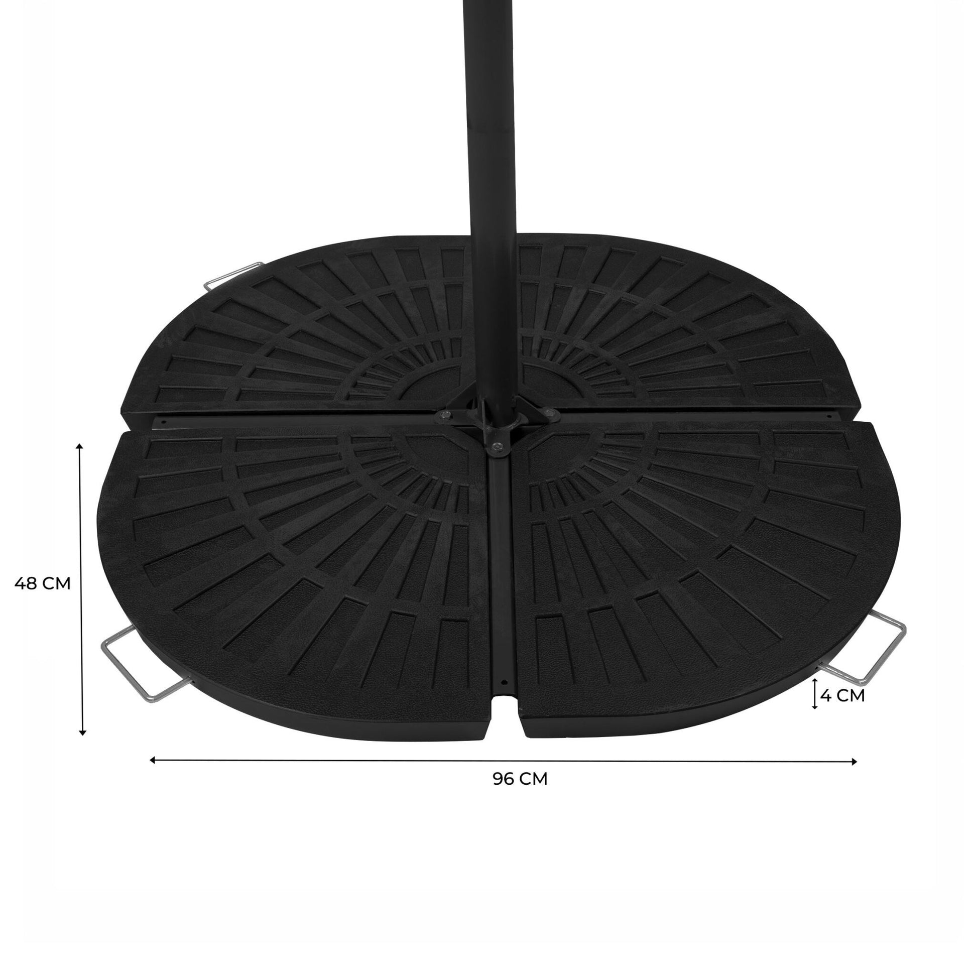 Base Para Parasol Excéntrico De 4 Piezas – Forma Abanico_4