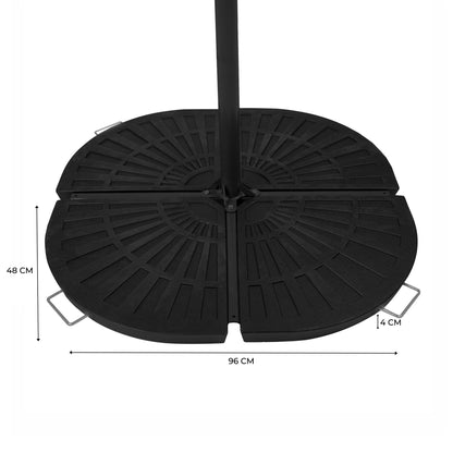 Base Para Parasol Excéntrico De 4 Piezas – Forma Abanico_4