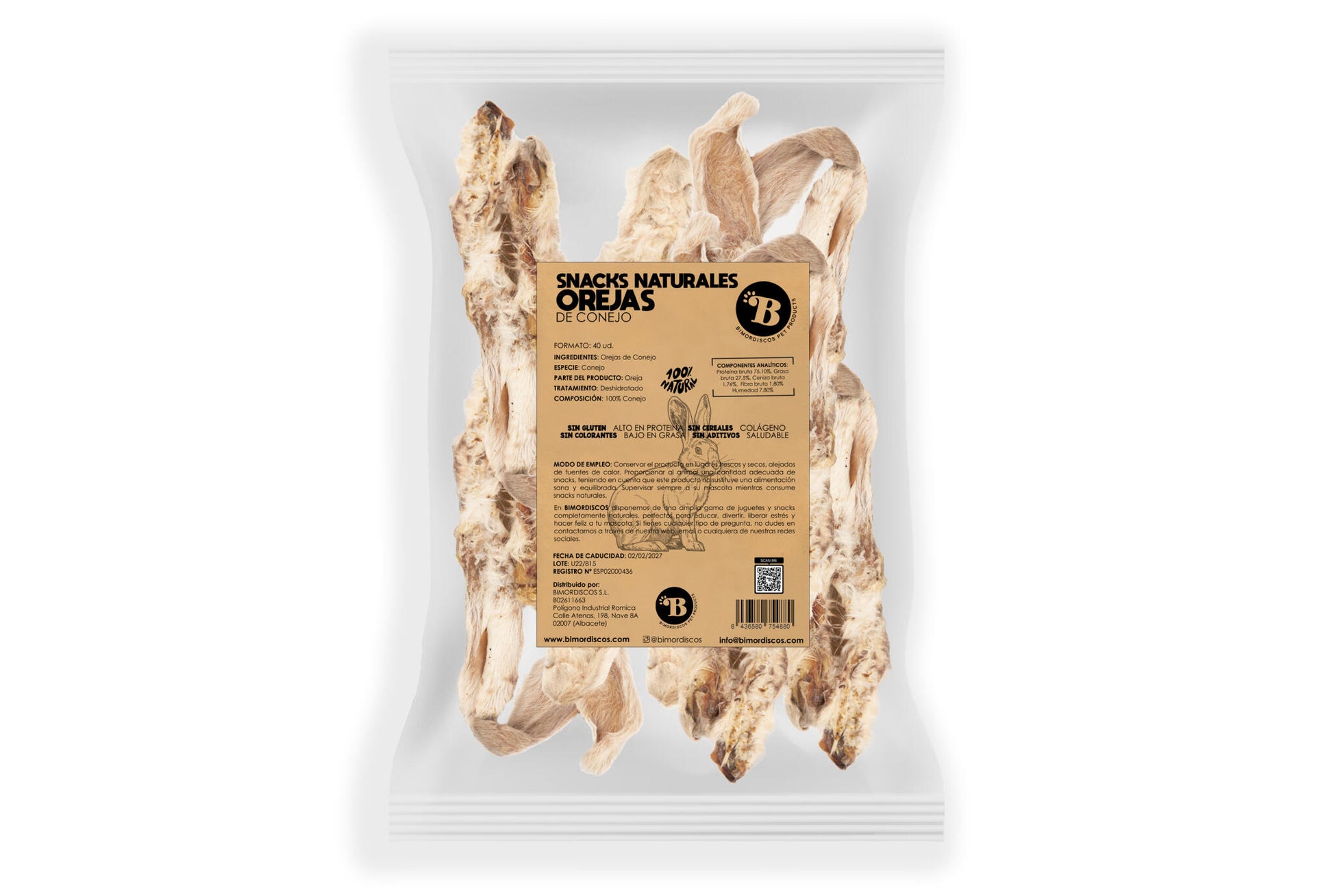 Bimordiscos Orejas De Conejo Para Perros Y Gatos (40 Uds.)_0