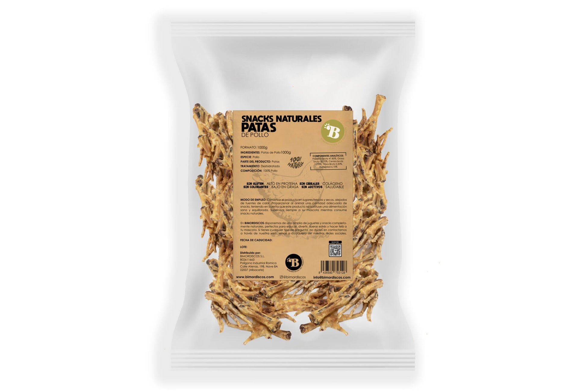 Bimordiscos Patas De Pollo Para Perros Y Gatos - 1kg 1 Kg_0