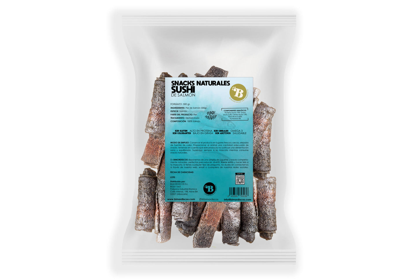 Bimordiscos Piel De Salmón Para Perros Y Gatos · 500g_0